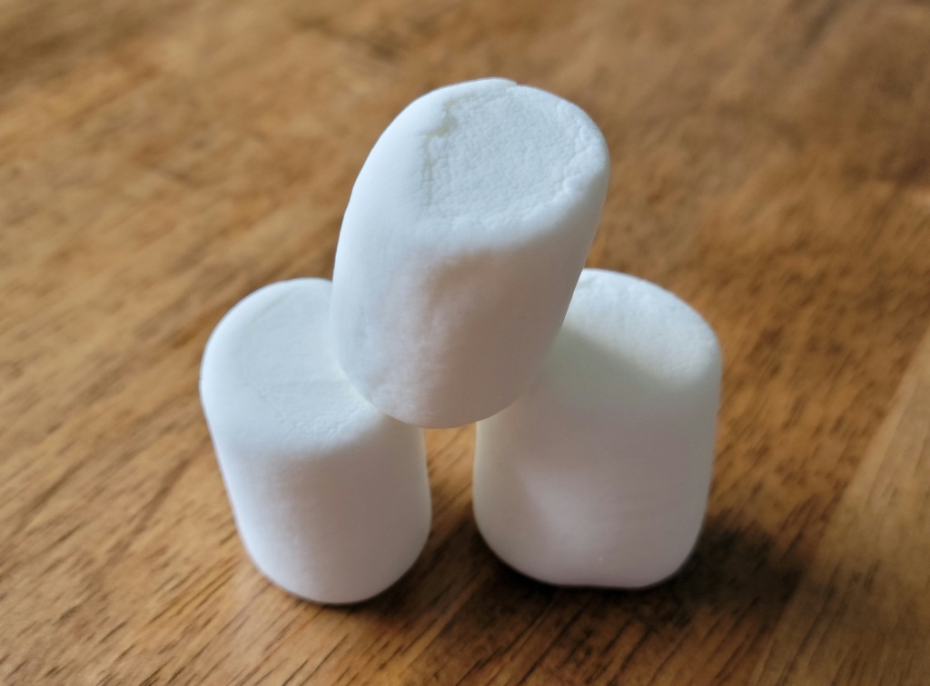 Three marshmallows